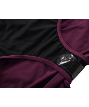 Women's High Waisted Swim Bottom Athletic Swimsuits Tankini Skirt with Panty - Burgundy - CY18RH2GDTR $25.56-Bottoms