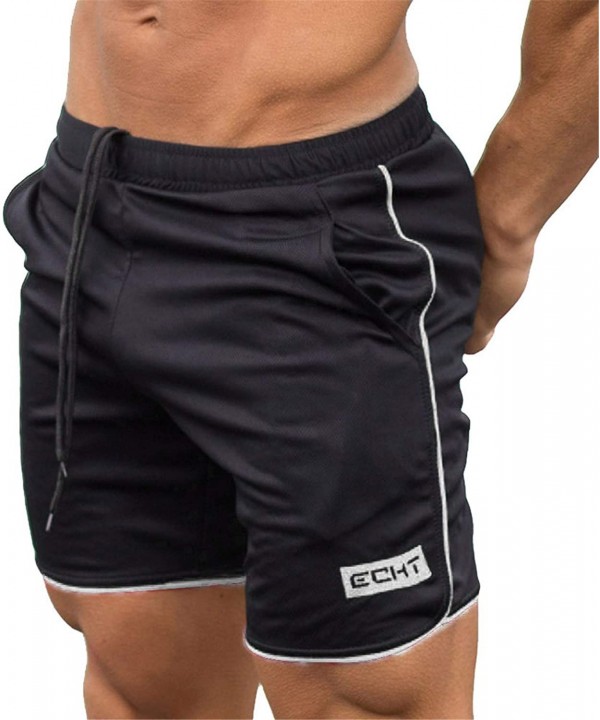 Men's Sports Training Bodybuilding Summer Shorts Workout Fitness Gym Short Pants - White - C718TQKO8EN $9.77-Board Shorts