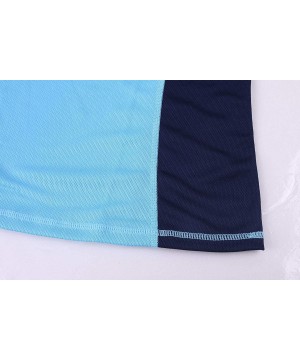 Women UV Protection Swim Shirts Sports Swim Tee Rash Guard Swimwear Tops - Blue-navy - CX18R0R0HRC $17.48-Rash Guards