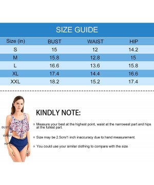 Women Bikini Swimsuit High Waist Ruffled Flounce Top with Swim Bottom Two Pieces Bathing Suits - Red - CG18WDRACK3 $12.36-Sets