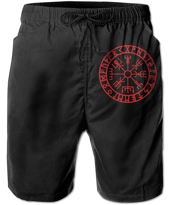 Viking Symbol Nordic Compass - Men's Summer Shorts Casual Swim Trunks Beach Shorts - Viking Symbol Nordic Compass-7 - CH18D5L...