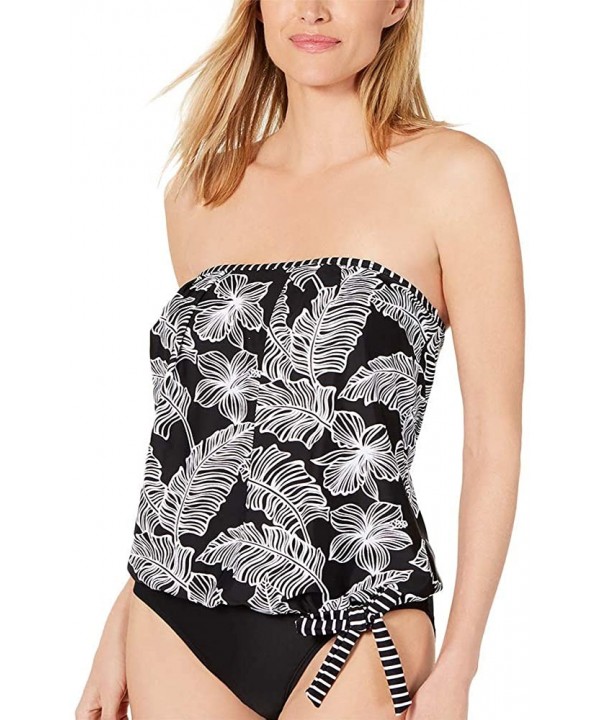 Palm Beach Printed Tankini Top Black 10 - CK196IE0CTZ $21.32-Tops