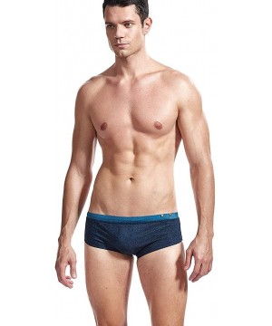 Mens Swim Briefs Swimwear Bikinis Beach Surf Bathing Suits with Drawstring Swimsuit - Blue - CY196NGTAR5 $16.65-Racing