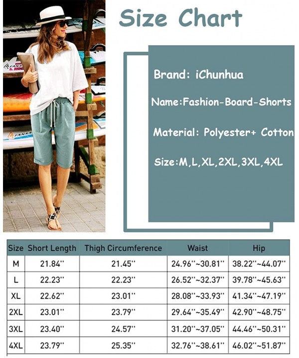 Summer Shorts for Women Drape High Waist with Drawstring Solid Oversize Pockets Beach Pants - Khaki - CY198UU6KWW $25.91-Tank...