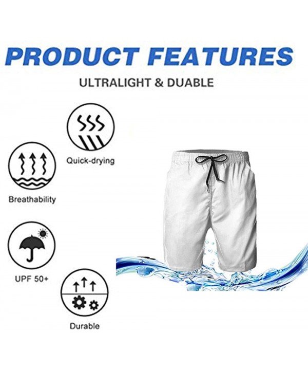 Men Boys Fashion Swim Trunks Quick Dry Summer Beach Shorts with Pockets - Funny Unicorn Riding Triceratops - CM19CA4S600 $30....