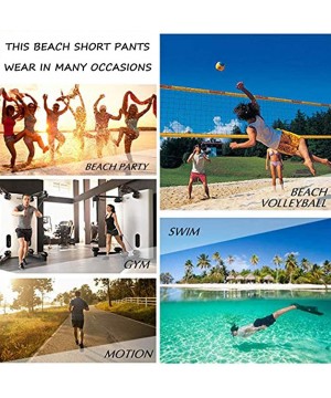 Men Boys Fashion Swim Trunks Quick Dry Summer Beach Shorts with Pockets - Funny Unicorn Riding Triceratops - CM19CA4S600 $30....