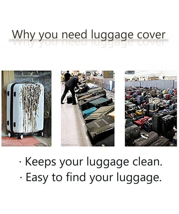 Spandex Luggage Cover World Map Travel Suitcase Cover Protector Dust-proof Black for 26-28inches - World Map - CT196468WG9 $2...