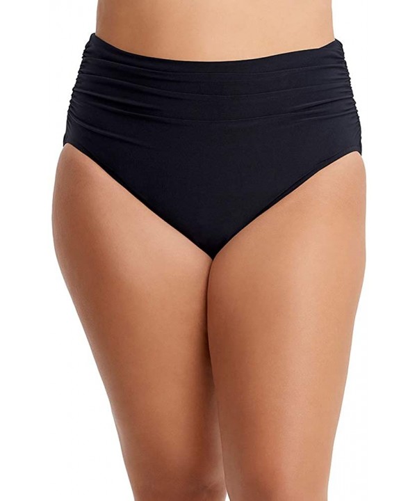 Shirred Jersey Bottom - Black - CB18CRX6NML $25.46-Tankinis