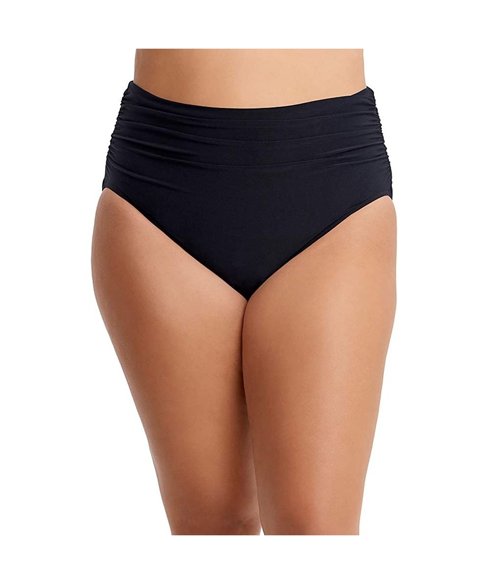 Shirred Jersey Bottom - Black - CB18CRX6NML $25.46-Tankinis