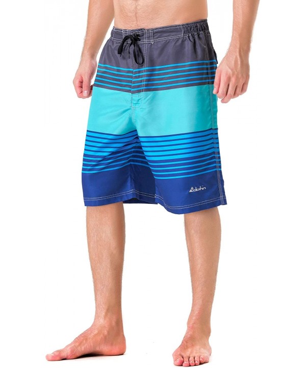 Men's Quick Dry Surfing Boardshorts with Pocket - Blue Green - CF18MEAQRXM $18.50-Board Shorts