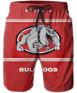 Men's Quick Dry Swim Shorts with Mesh Lining Swimwear Bathing Suits Leisure Shorts - Georgia Bulldogs-11 - CL19CD9206G $37.57...