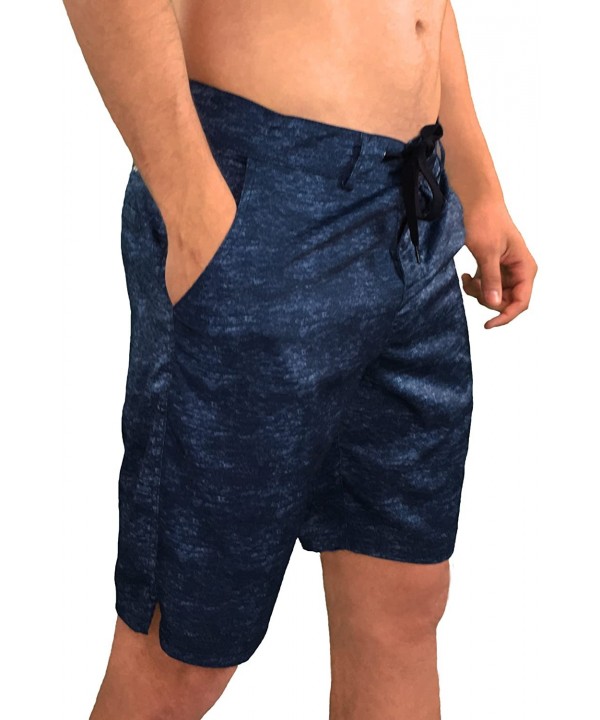 Men's Boardshorts/Swim Trunks- Mens Athletics Shorts- Men's Golf Shorts or Men's Swim Shorts (Granite) - Navy - C511CPVNLYB $...