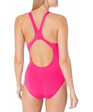 Women's Mast MaxLife Thin Strap Open Racer Back One Piece Swimsuit - Fresia Rose - White - C418TMNCU0G $19.70-Racing