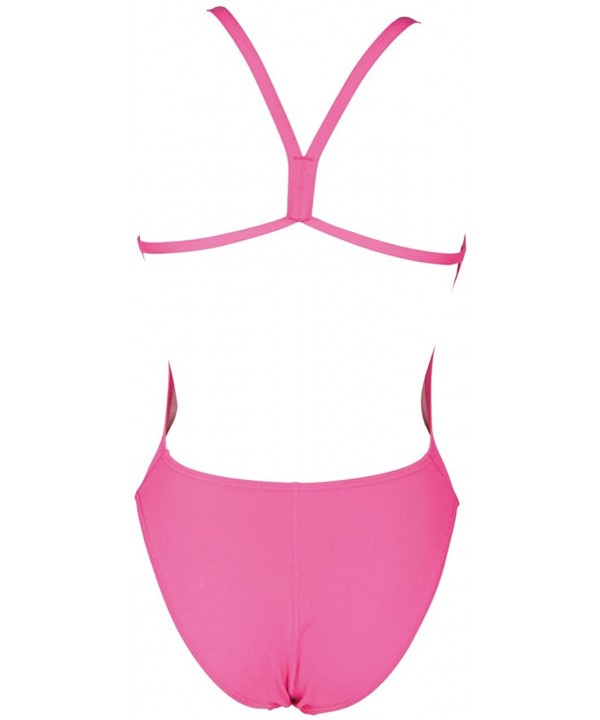 Women's Mast MaxLife Thin Strap Open Racer Back One Piece Swimsuit - Fresia Rose - White - C418TMNCU0G $19.70-Racing