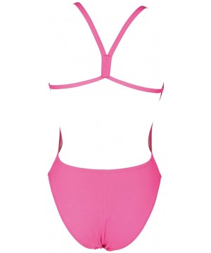 Women's Mast MaxLife Thin Strap Open Racer Back One Piece Swimsuit - Fresia Rose - White - C418TMNCU0G $19.70-Racing