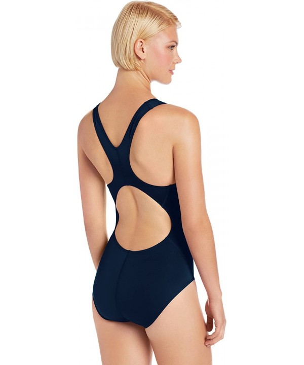 SPORT Women's Durafast Elite Solid Maxfit Swimsuit - Navy - C01104TRM9V $35.87-Racing