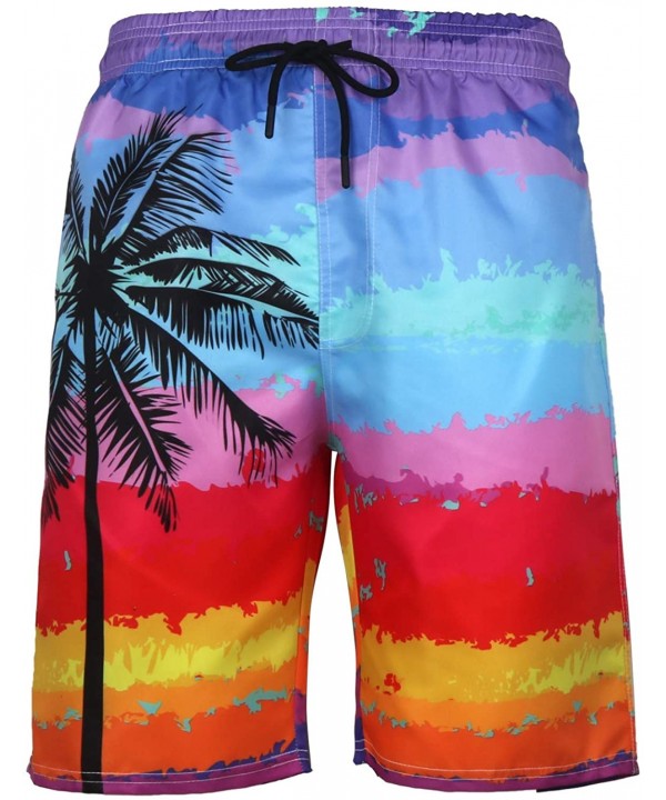 Men's Casual Print Swim Trunks Quick Dry Beach Summer Boardshorts - Multicolored 07 - CJ18QW7GGTH $16.91-Board Shorts