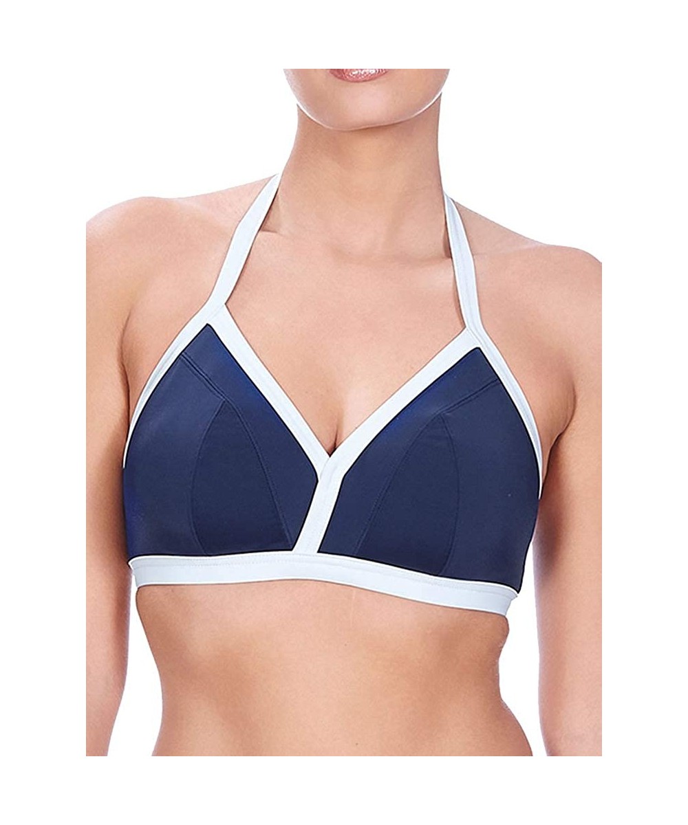 in The Navy Wire-Free Halter Bikini Top- 32F- Marine - C412JE7Z6B9 $46.35-Tops