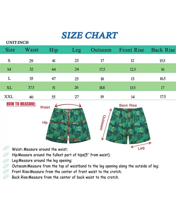 Men's Swim Trunks Quick Dry Beach Board Shorts Bathing Suits with Pocket - Green - CJ18XGYYHYL $17.56-Board Shorts