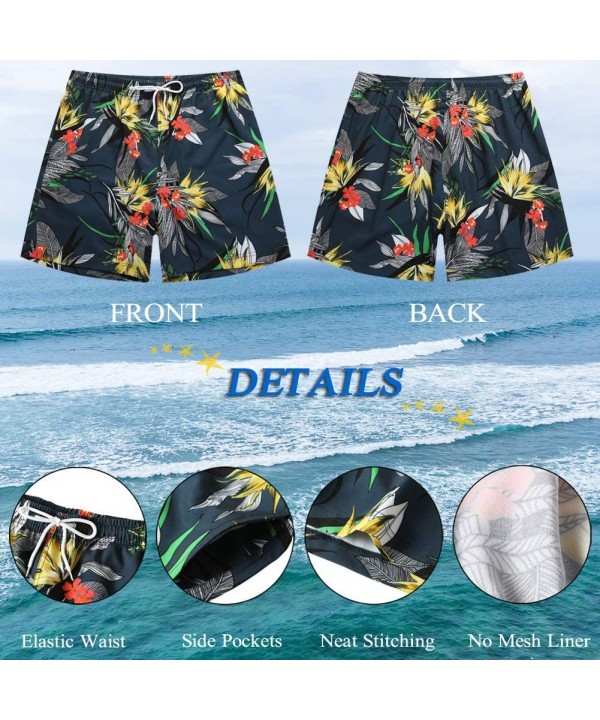 Men's Swim Trunks Quick Dry Beach Board Shorts Bathing Suits with Pocket - Green - CJ18XGYYHYL $17.56-Board Shorts