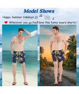 Men's Swim Trunks Quick Dry Beach Board Shorts Bathing Suits with Pocket - Green - CJ18XGYYHYL $17.56-Board Shorts