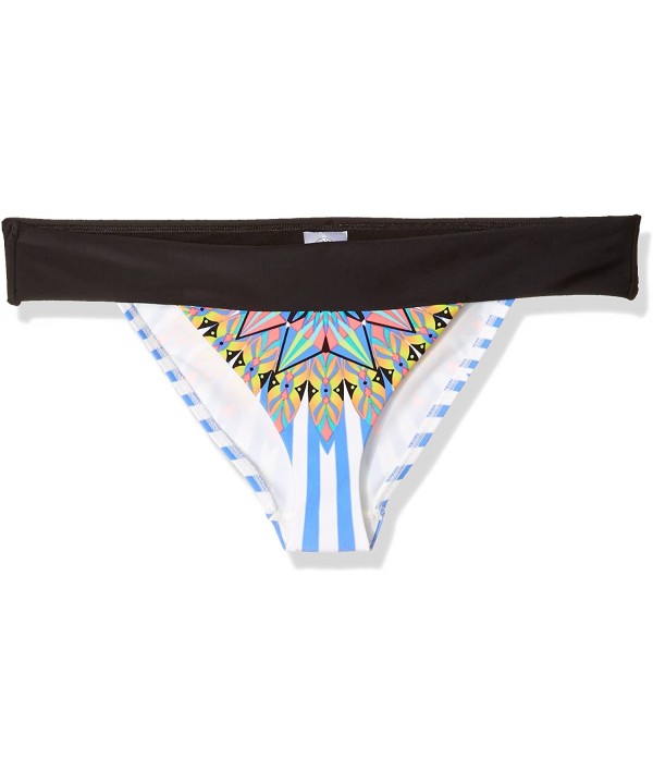 Women's Kaylee Wide Waist Band Bikini Bottom Swimsuit - Look at Me Multi - C9186955DDR $47.23-Tankinis