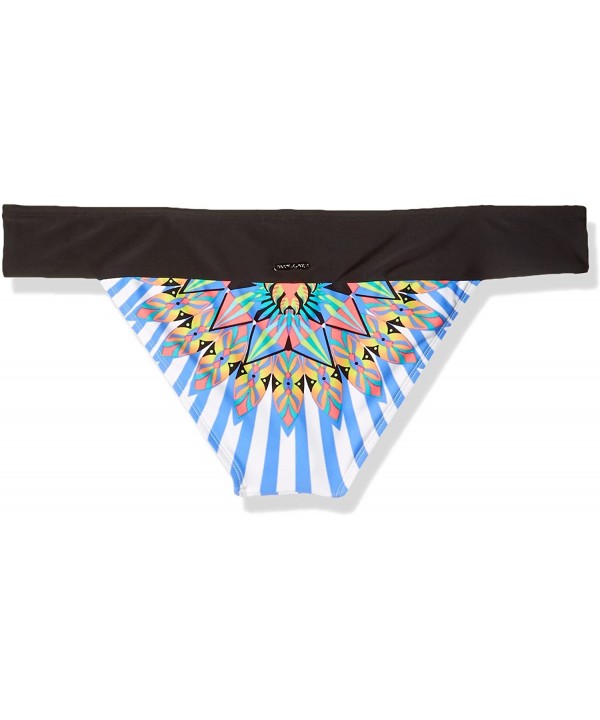 Women's Kaylee Wide Waist Band Bikini Bottom Swimsuit - Look at Me Multi - C9186955DDR $47.23-Tankinis