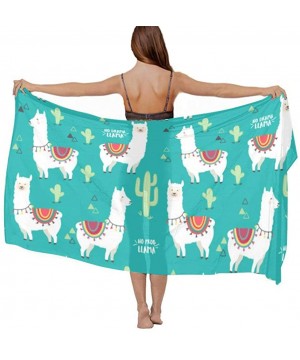 Women Fahion Swimsuit Bikini Cover Up Sarong- Party Wedding Shawl Wrap - Llama - C819C4LKMAE $23.94-Cover-Ups