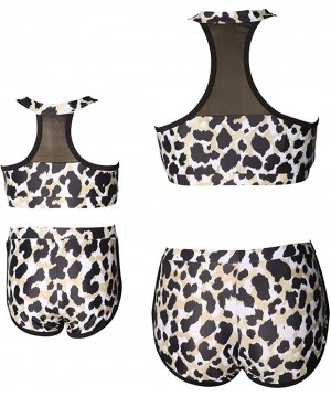 Women Girl Leopard Print Family Matching Mommy and Me One Piece Halter Backless Swimsuit Set - Leopard-4 - CC199UQ99XE $12.57...