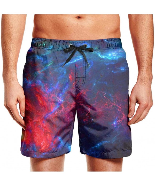 Mens Summer Cool Quick Dry Board Shorts Fisch Tacos Cocktail Swim Trunks Bathing Suit with Side Pockets Mesh Lining - Flame G...