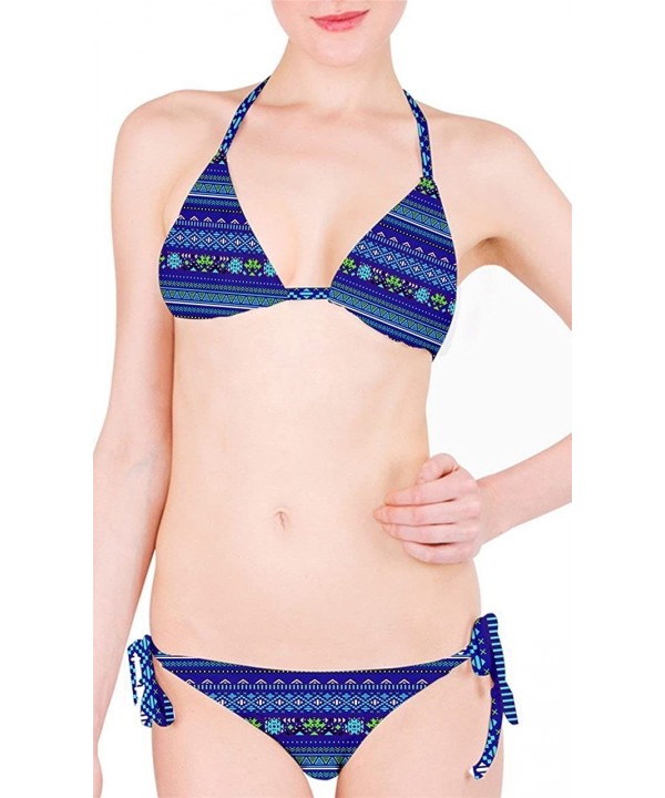 Waves Chervon Athletic Bikini Set - Navy Tribal - CT12HGWZ6PP $30.50-Sets