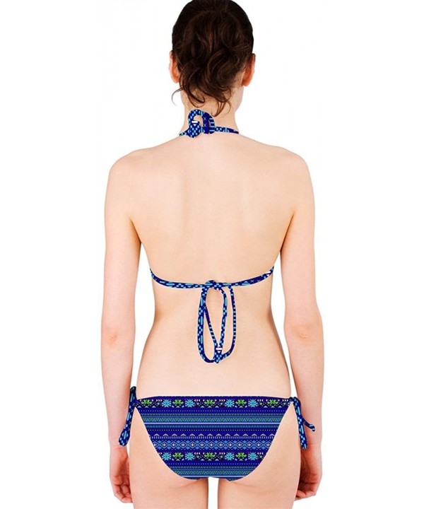 Waves Chervon Athletic Bikini Set - Navy Tribal - CT12HGWZ6PP $30.50-Sets