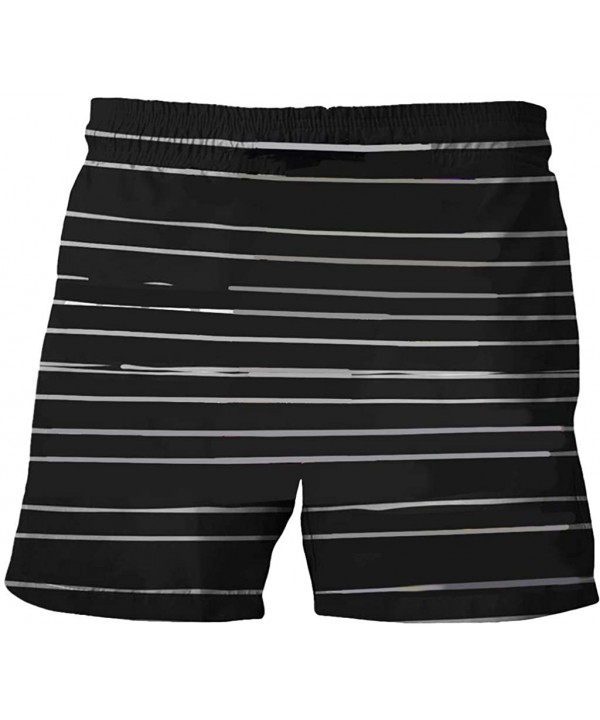 Board Shorts for Men- Men Drawstring Casual Printed Beach Work Casual Trouser Shorts Pants Swim Trunks - A Black02 - C819DIMU...