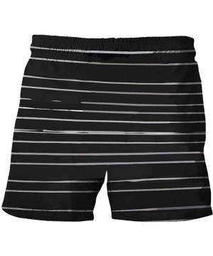 Board Shorts for Men- Men Drawstring Casual Printed Beach Work Casual Trouser Shorts Pants Swim Trunks - A Black02 - C819DIMU...