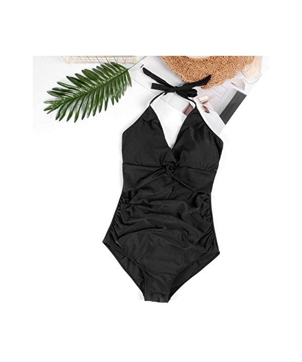 Maternity Swimsuits One Piece Bathing Suit Pregnancy Swimwear for Pregnant Women - Neck Tie-black - C419C75RGY5 $20.59-Sets