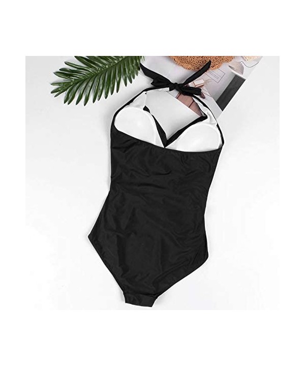 Maternity Swimsuits One Piece Bathing Suit Pregnancy Swimwear for Pregnant Women - Neck Tie-black - C419C75RGY5 $20.59-Sets