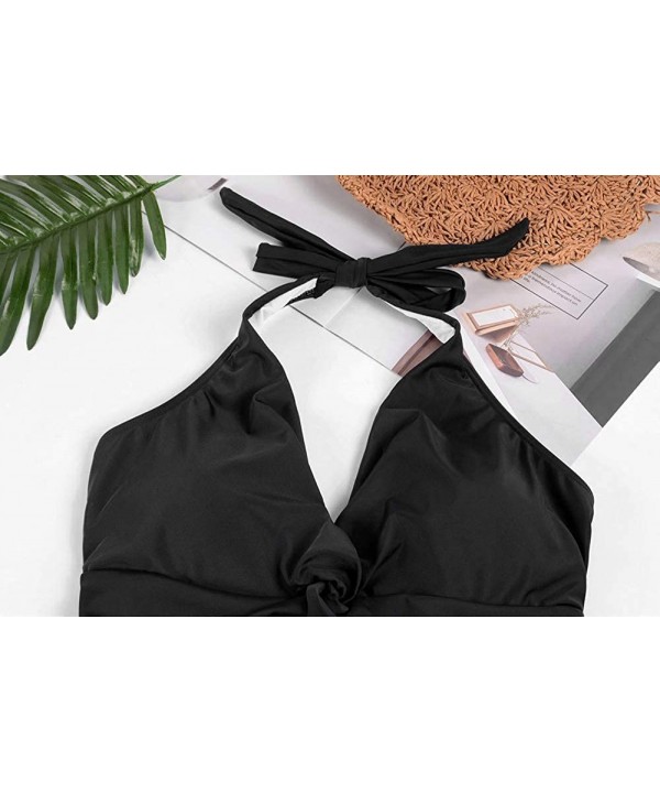 Maternity Swimsuits One Piece Bathing Suit Pregnancy Swimwear for Pregnant Women - Neck Tie-black - C419C75RGY5 $20.59-Sets