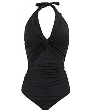 Maternity Swimsuits One Piece Bathing Suit Pregnancy Swimwear for Pregnant Women - Neck Tie-black - C419C75RGY5 $20.59-Sets