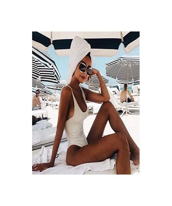 Women Two Piece Swimsuit High Waisted Off Shoulder Ruffled Bikini Set - A-white - CD194EAL6K6 $11.04-Board Shorts