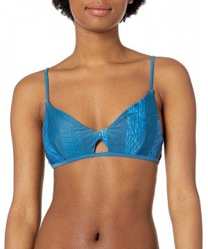 Women's Tropic Line Bralette Bikini Top - Jade Blue - CP12MH3IBYV $44.48-Tops