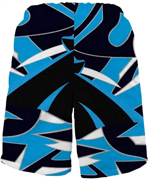 Men's Carolina Panthers Drawstring Beach Shorts - Splice 1 - CL199L3O48H $22.45-Trunks