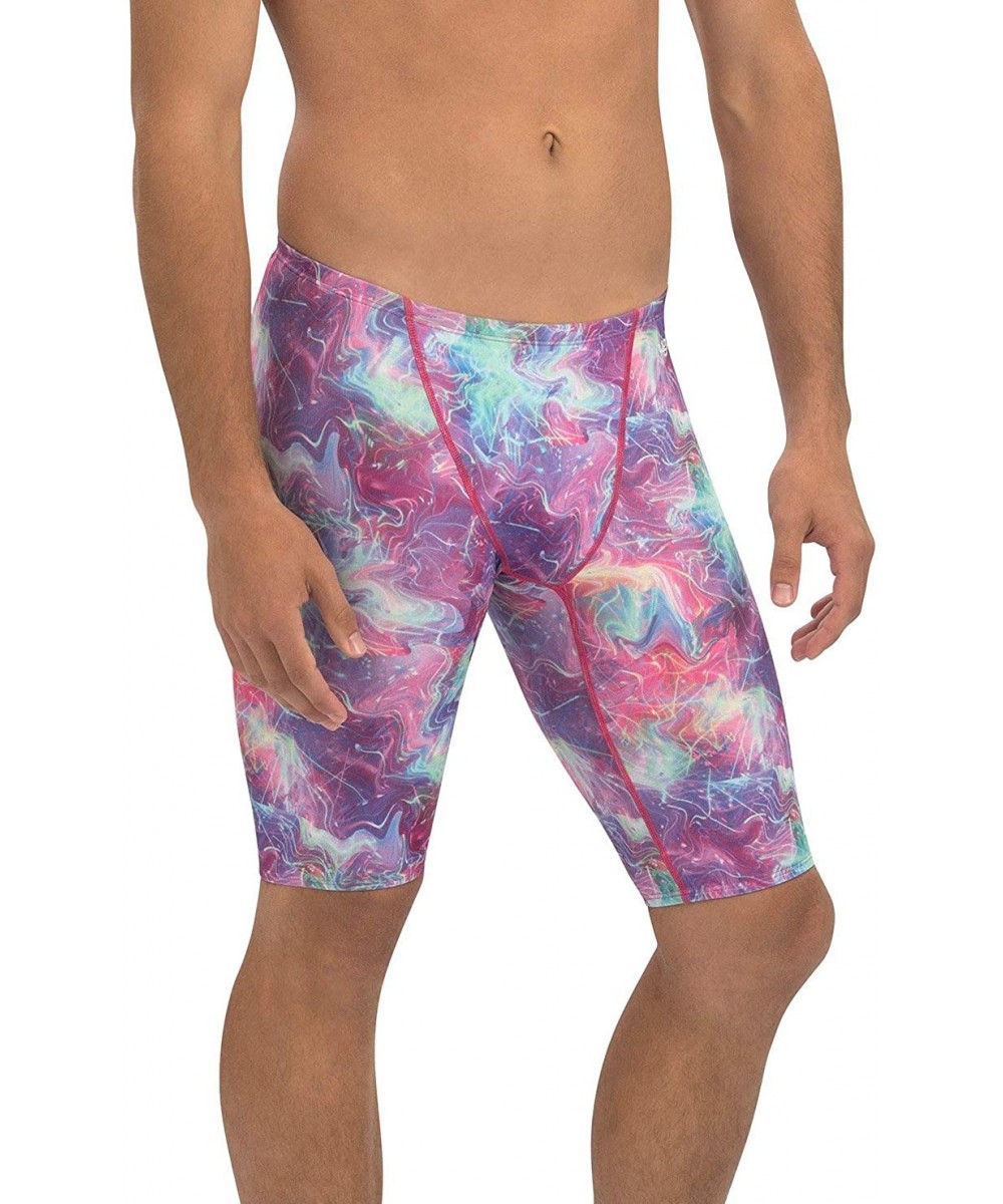 Men's Uglies Prints Jammer Swimsuit - Laser - CO18OG5TI7E $52.90-Racing