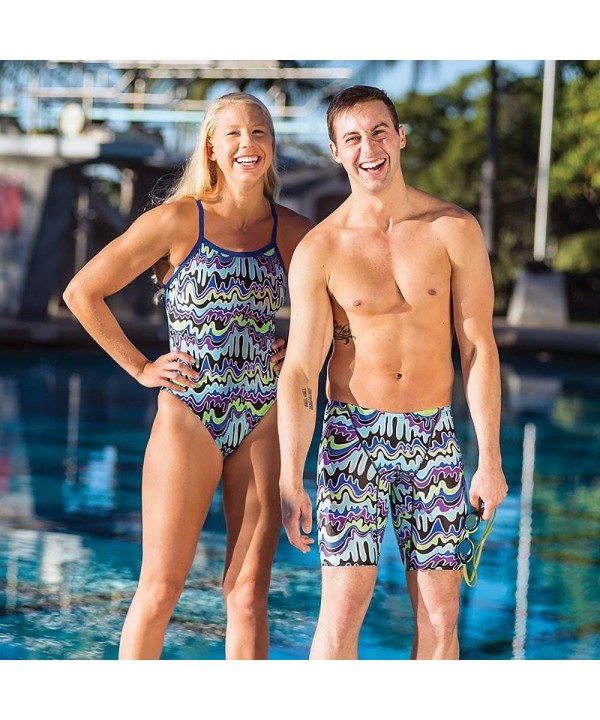 Men's Uglies Prints Jammer Swimsuit - Laser - CO18OG5TI7E $52.90-Racing