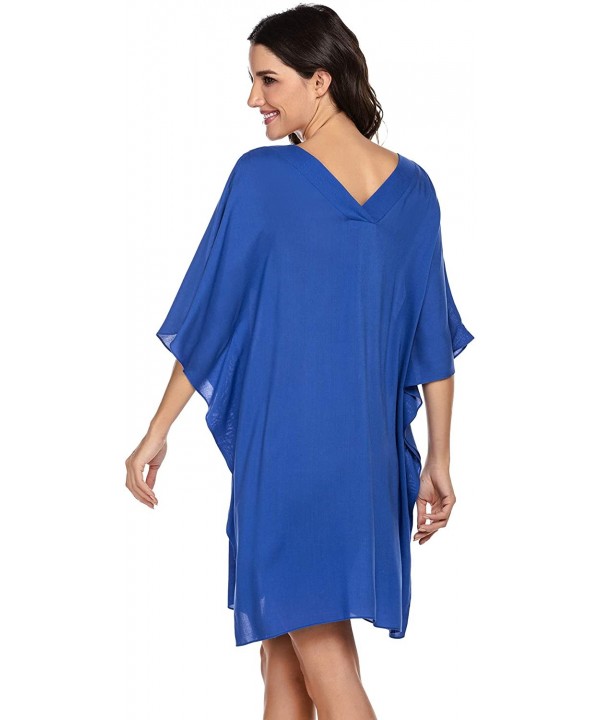 Swimsuit Cover Ups Women's Bathing Suit Coverups Dress Bikini Beach Tunic Top S-XXL - Snorkel Blue* - CN192KXEDWZ $16.25-Cove...