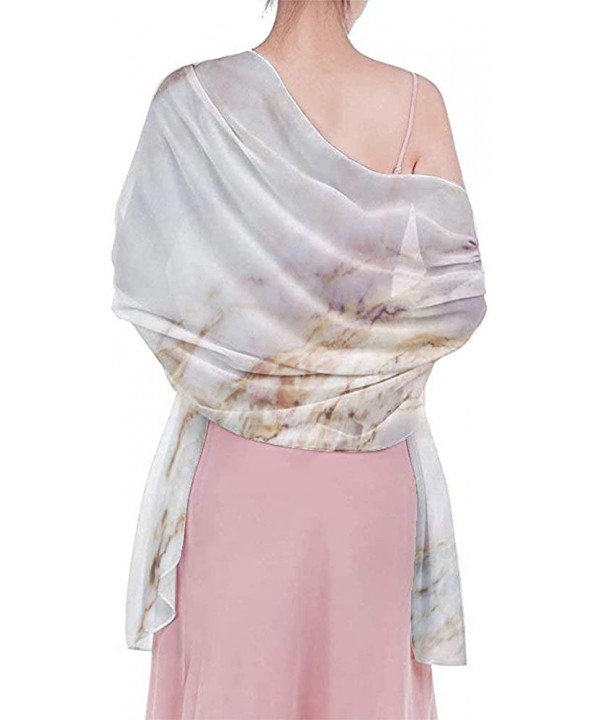 Women Chiffon Scarf Sunscreen Shawl Wrap Swimsuit Cover Up Beach Sarongs - Pink Marble White - C419C6NN3Z8 $28.73-Cover-Ups