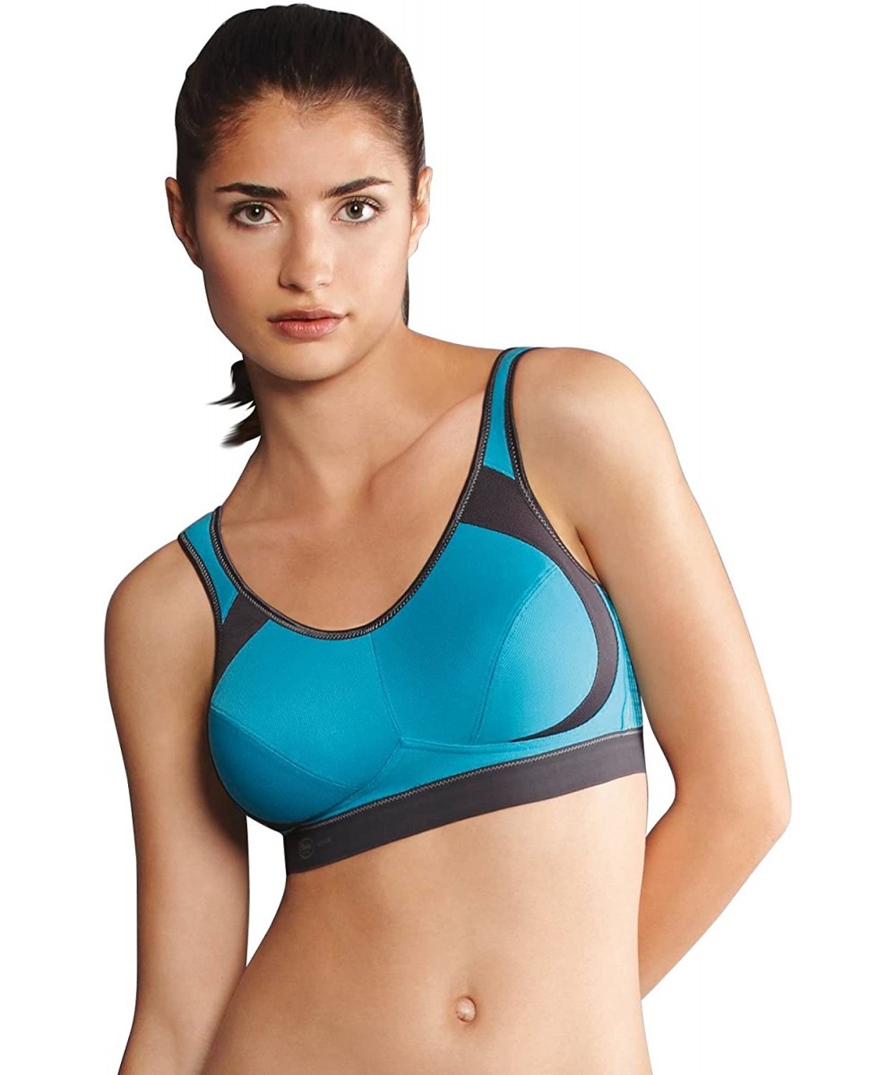 Women's Plus Size Extreme Control Sport Bra - Peacock/Anthracite - C4187RGYZSW $55.60-One-Pieces