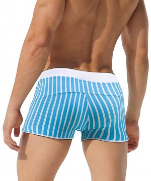 Men's Swim Briefs Bikini Swimwear Sexy Swimsuit Swimming Short Quick Dry with Drawstring for Men - D-blue - CH196IEL0UQ $18.5...