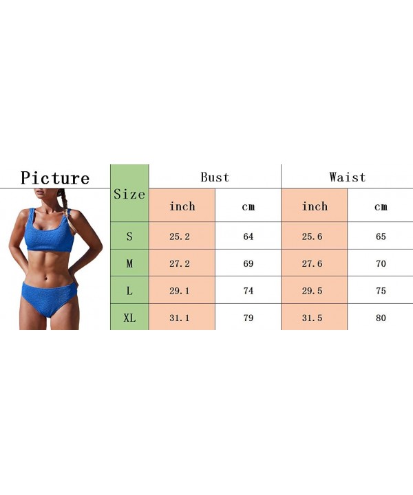 Women's 2 Piece Bikini Set Low Scoop Crop Tank Top High Waisted High Cut Cheeky Bottom Swimsuits Swimwear - Black - C9196DG27...