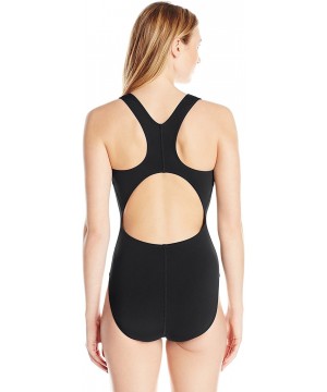 Women's Sport Solid Durafast Maxback Swim Swimwear - Black - CN111DTP6O9 $27.48-Racing