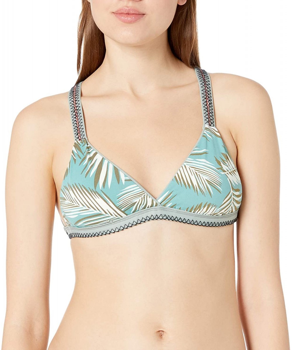 Women's Basket Reversable Bikini Top Swimsuit - Open Green - CD186L2A38I $29.20-Tops